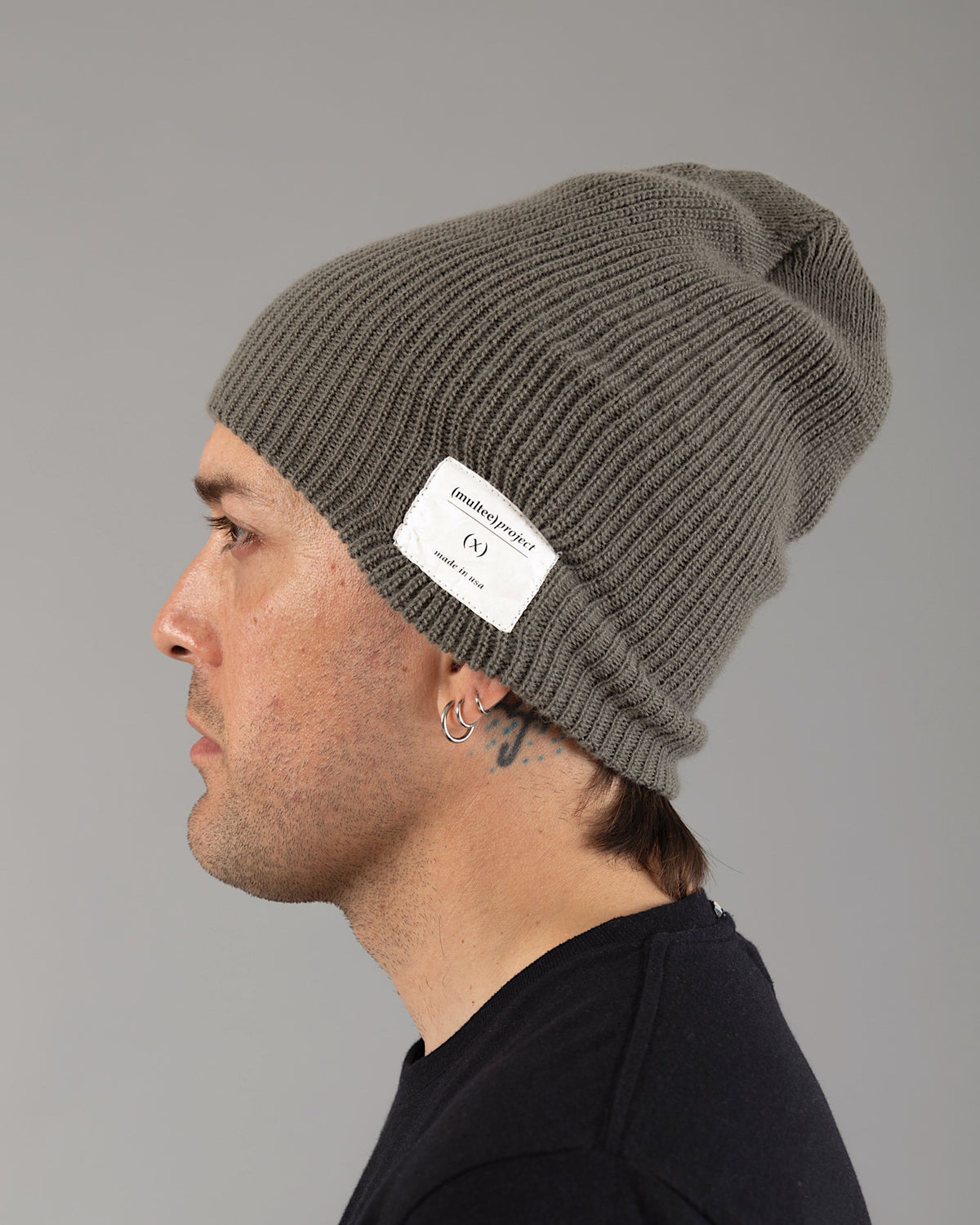 2-Way Folded Beanie | Concrete Grey