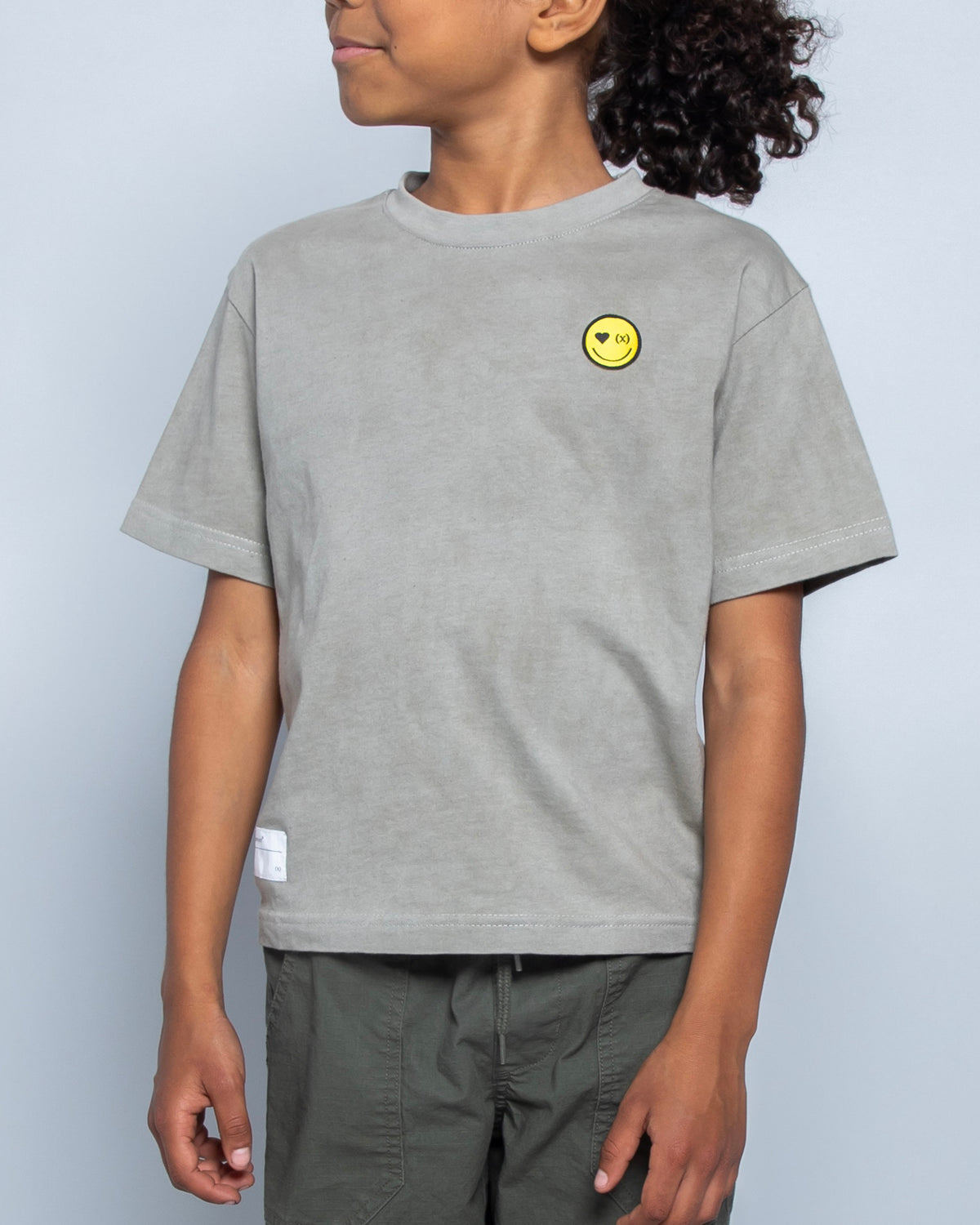 Be Happy Mini Organic Tee | Sage Green