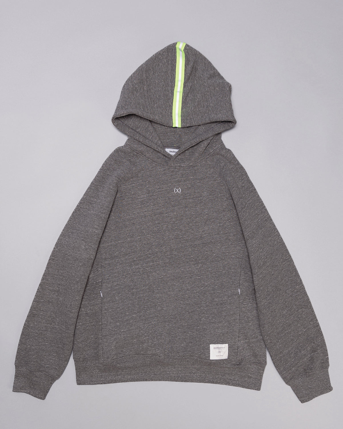 Signature Tri-blend Pullover | Heather Grey / Volt Yellow