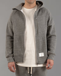 Signature Tri-blend Zip up | Heather Grey