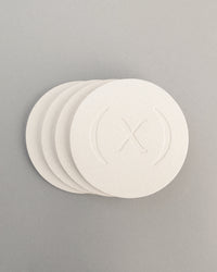 Wabi-sabi Concrete Coaster Set / Bone White