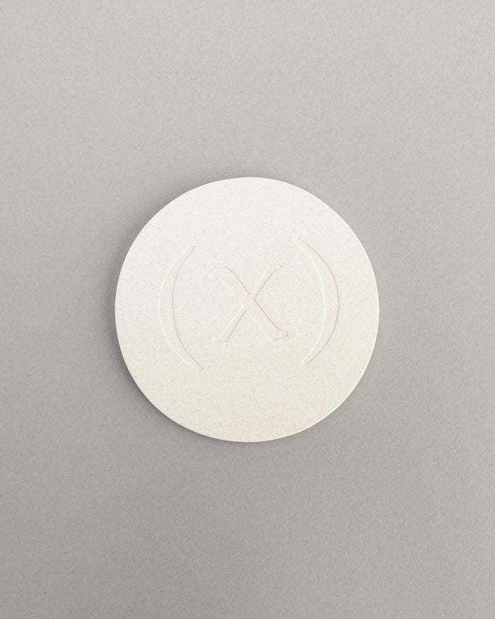 Wabi-sabi Concrete Coaster Set / Bone White