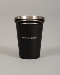Stainless Steel Stacking Cups Set | Matte Black