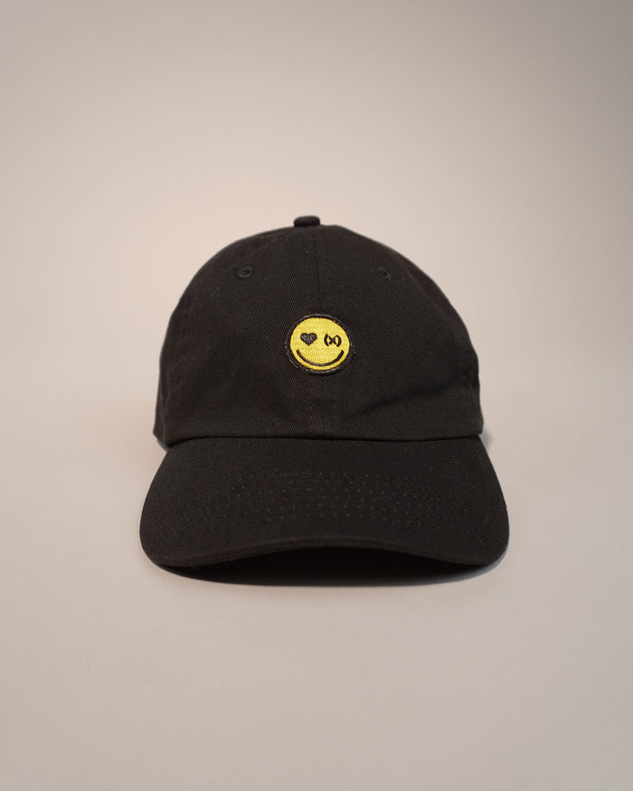 Be Happy Mini Unconstructed Hat | Jet Black