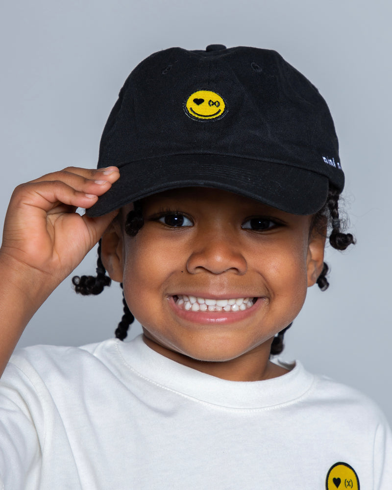 Be Happy Mini Unconstructed Hat | Jet Black