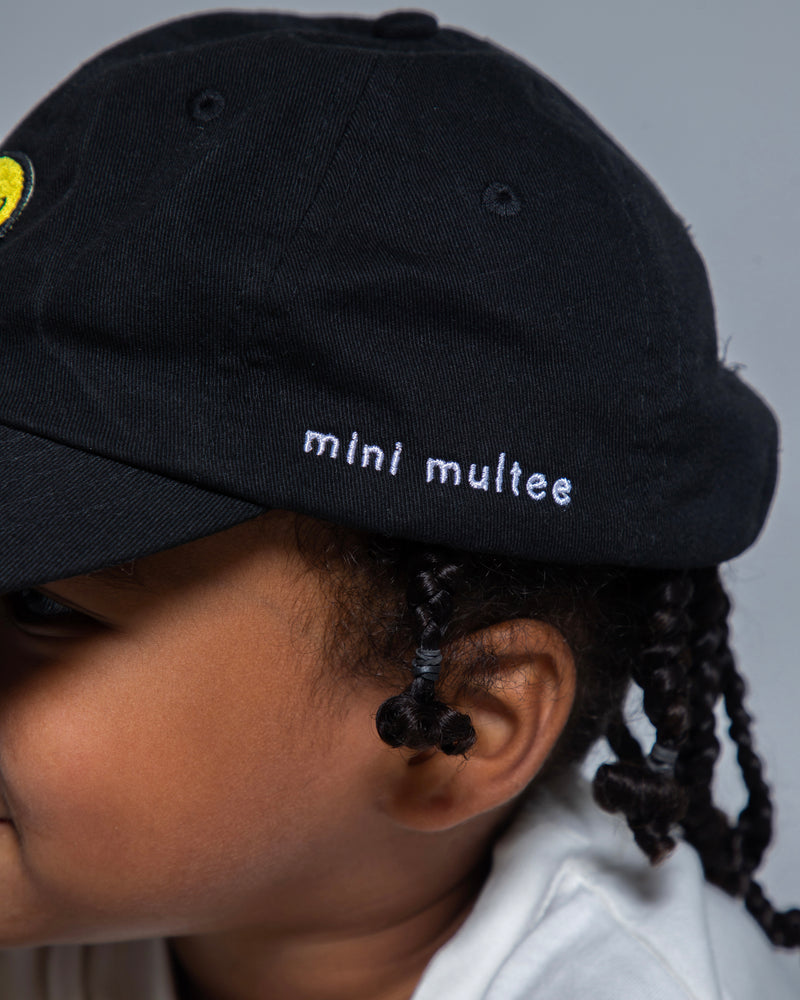 Be Happy Mini Unconstructed Hat | Jet Black