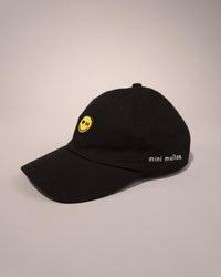 Be Happy Mini Unconstructed Hat | Jet Black