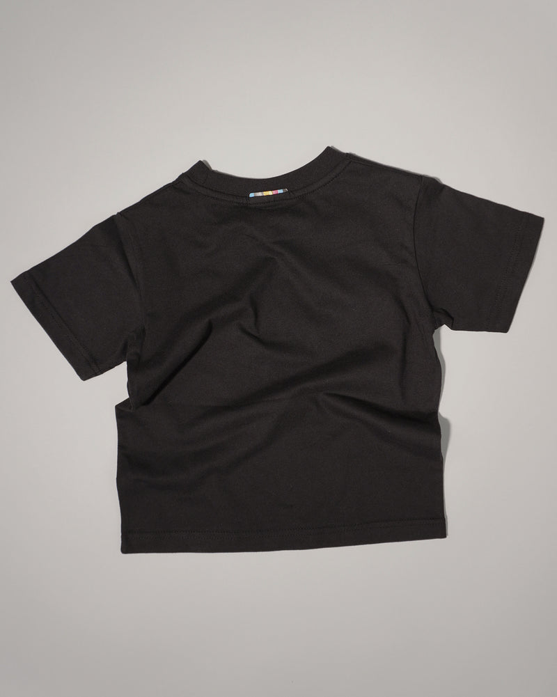 Be Happy Mini Organic Tee | Jet Black