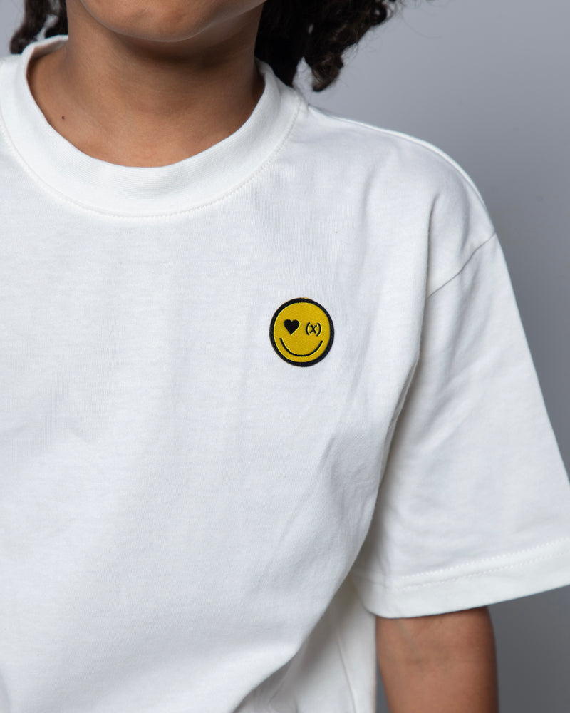 Be Happy Mini Organic Tee | Oat Milk