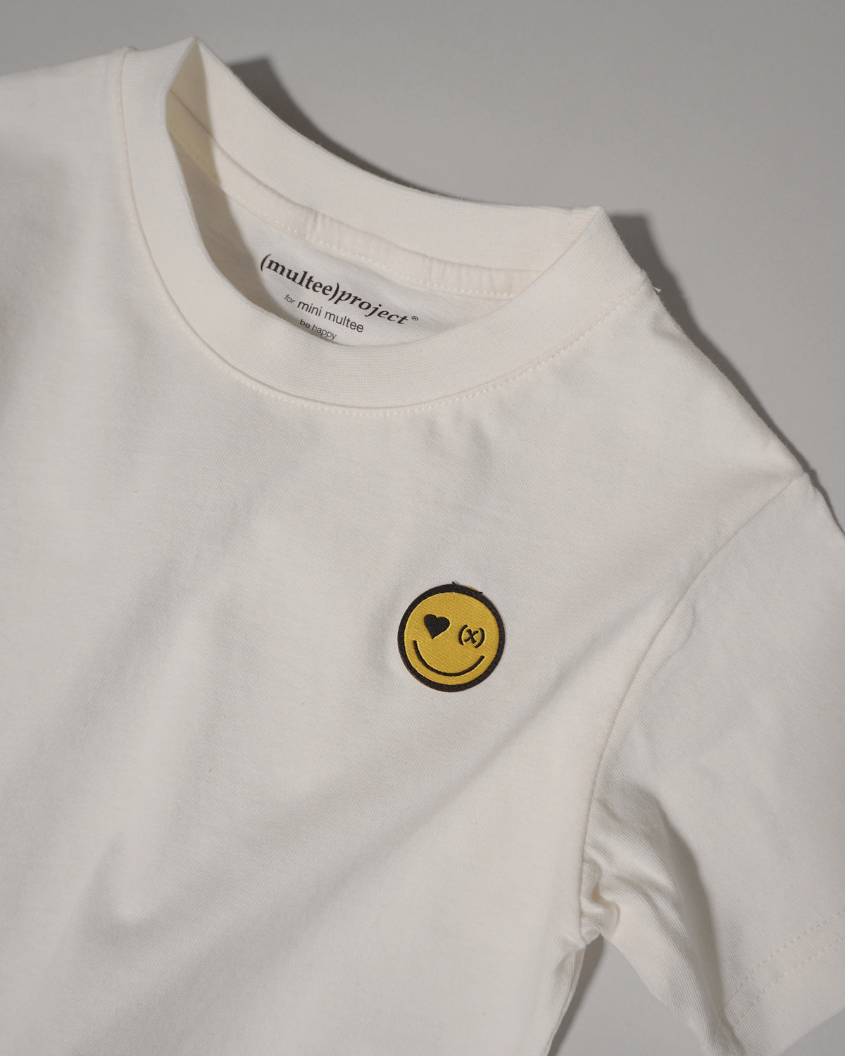 Be Happy Mini Organic Tee | Oat Milk