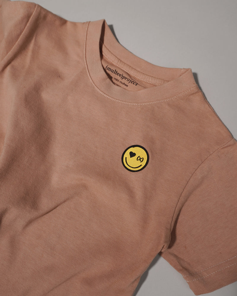 Be Happy Mini Organic Tee | Vintage Rose