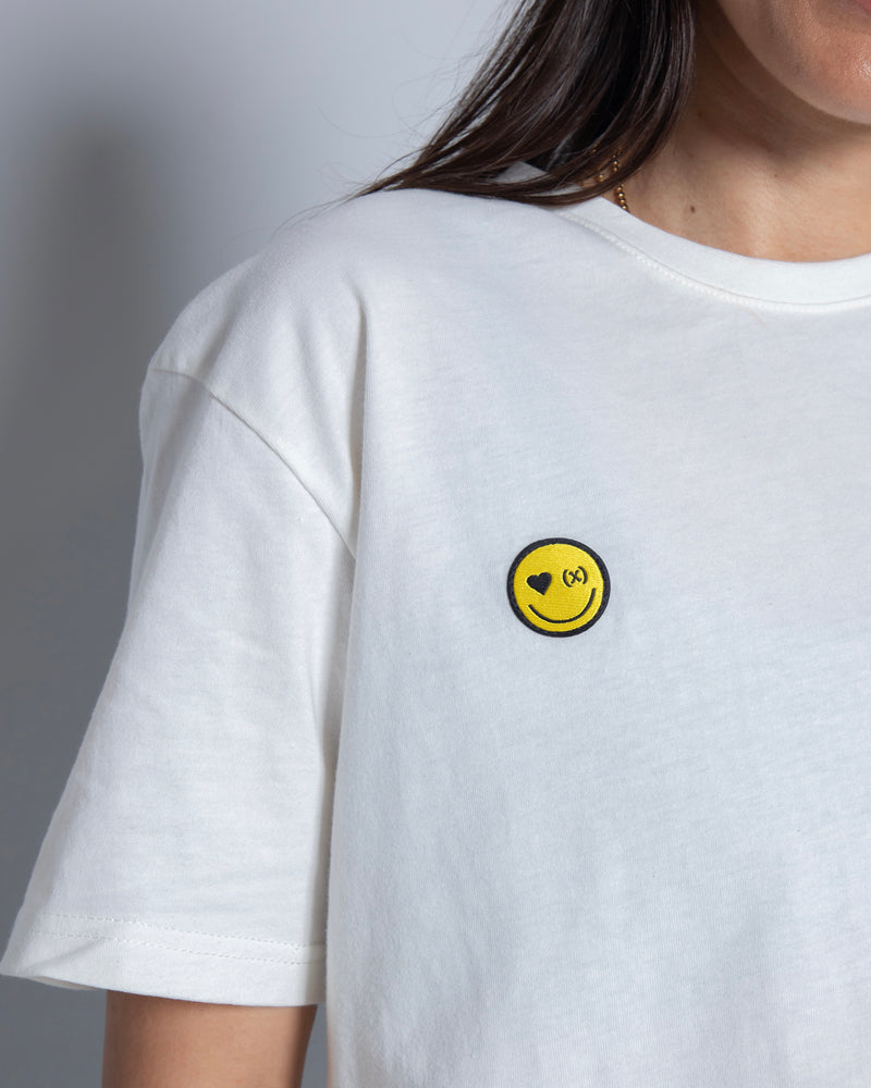 Be Happy Organic Tee | Oat Milk