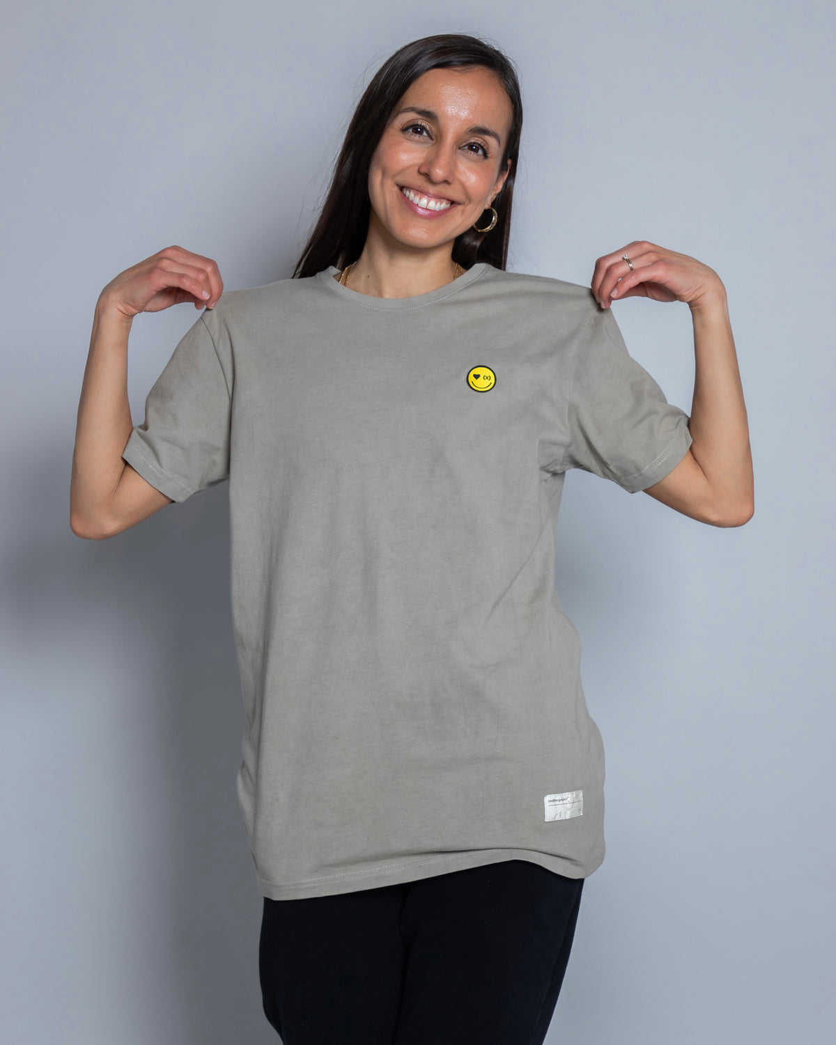 Be Happy Organic Tee | Sage Green