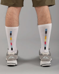Organic Colorbar Crew Socks | Pure White