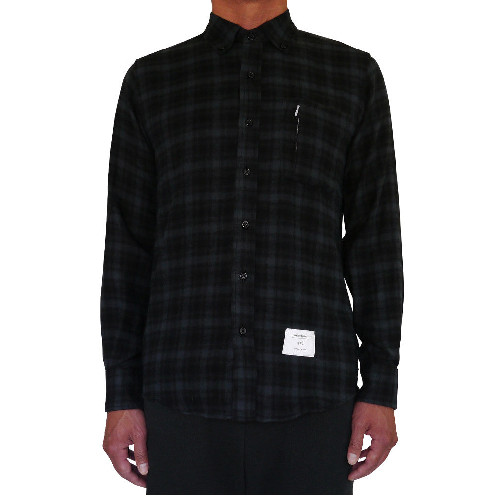 Overdyed B.D. Flannel Shirt | Pirate Black